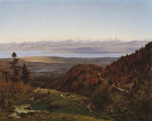 Mont-Blanc sett från Saint-Cergues, 1869